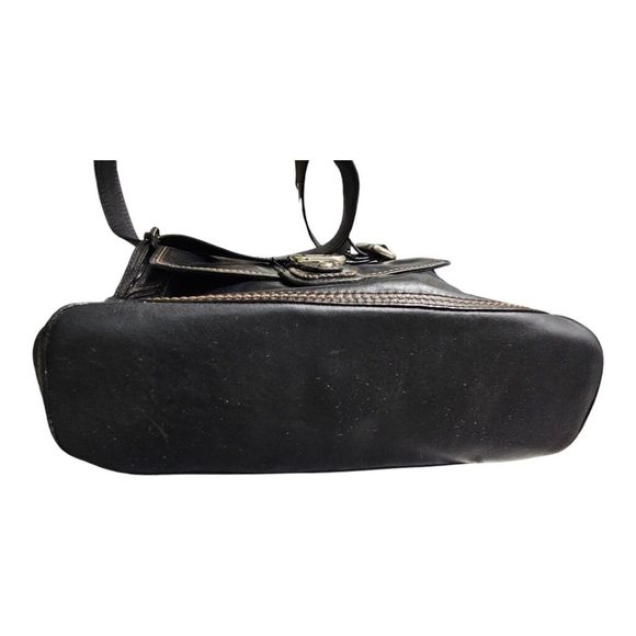 Women's Vintage Fossil Leather Crossbody Bag Black - Picture 6 of 16